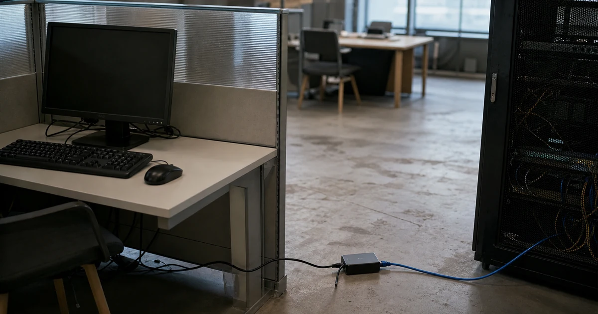 Public workstation connected through an unknown network intermediary