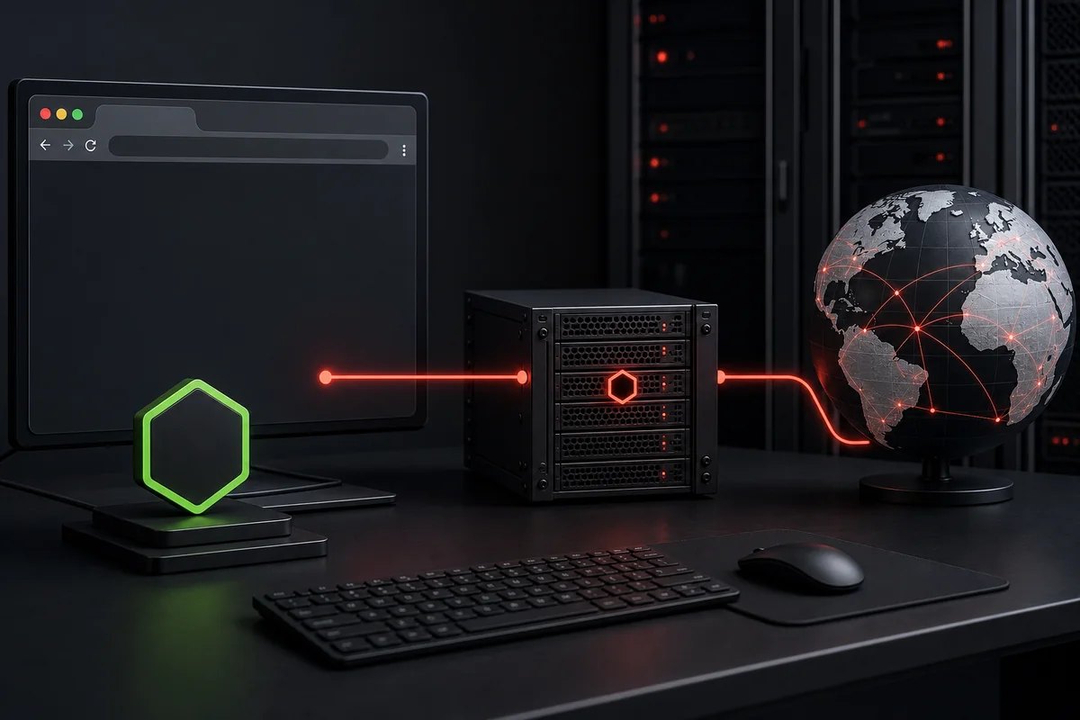 Node.js Puppeteer browser automation routed through a private proxy server